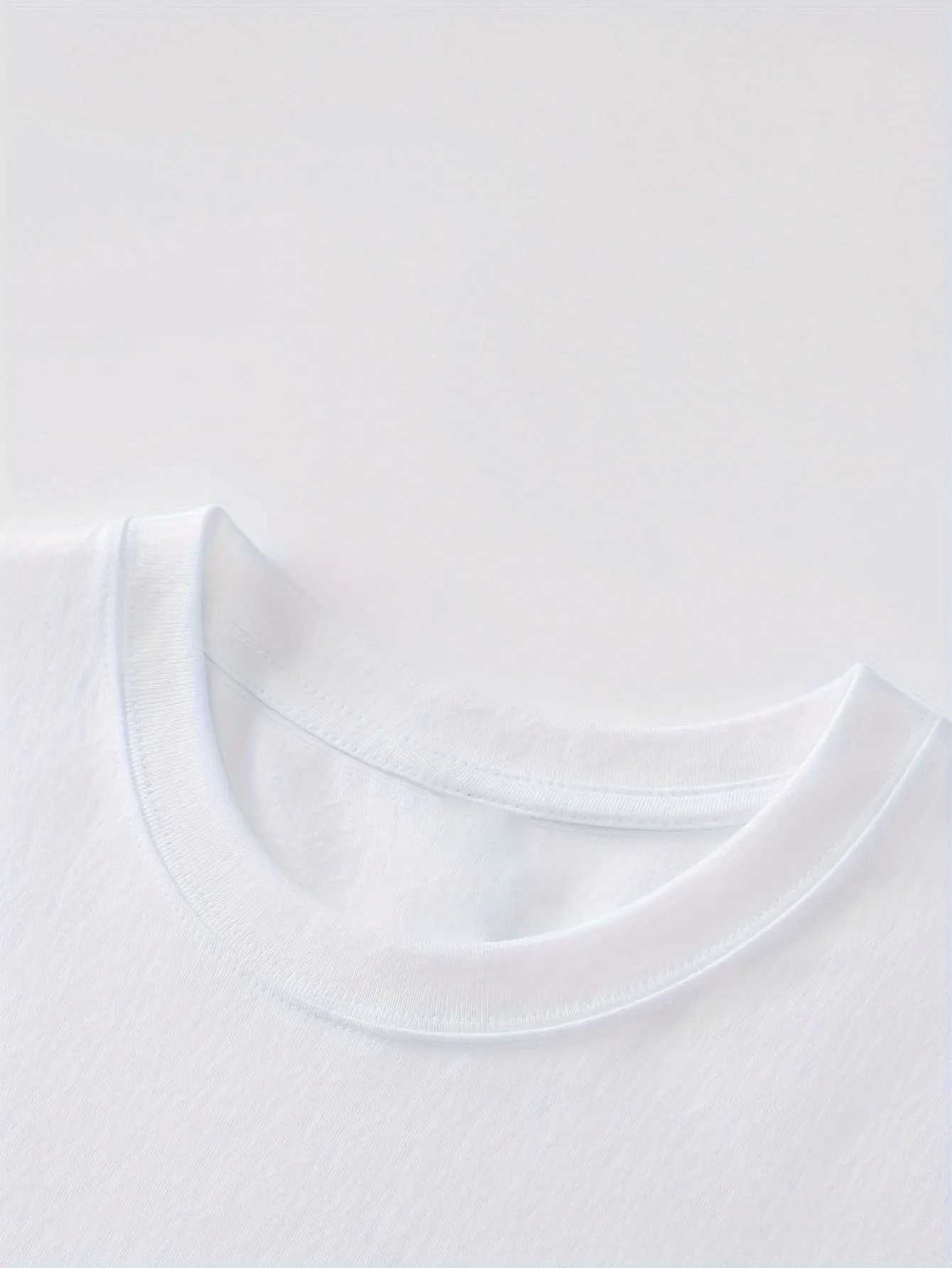 Men Summer Trendy Cute Monster Print Cotton Short-Sleeved T-Shirt Simple Style Suitable for Both Men and Women As An Overall Top M260317