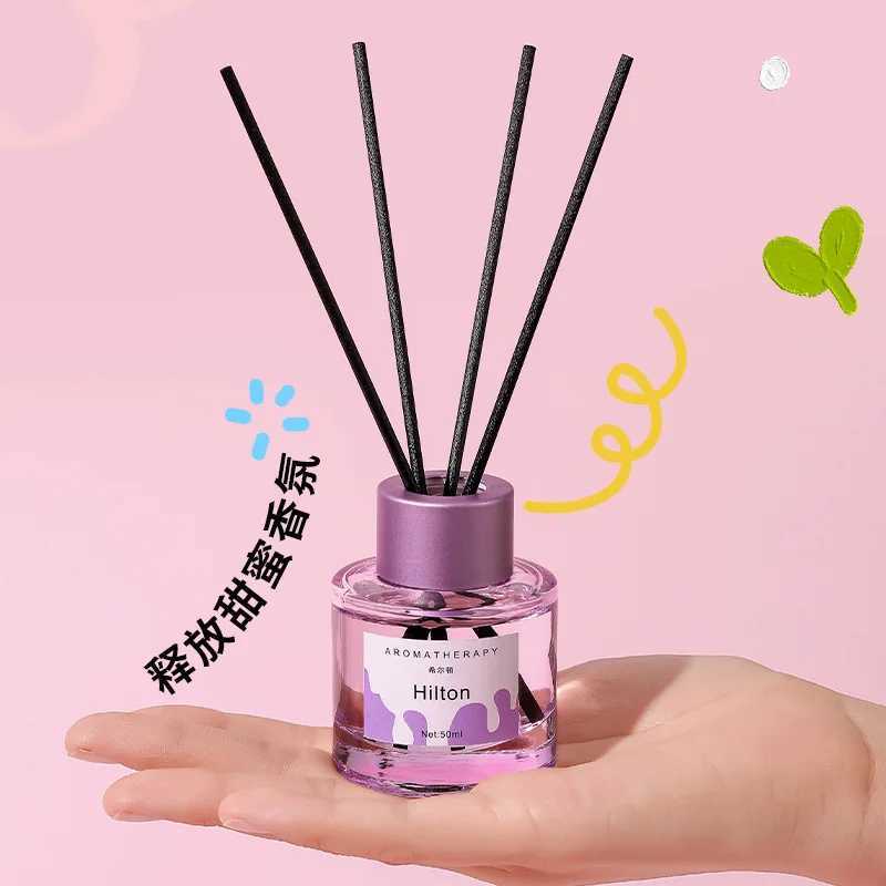 Macaron Color 50ml Reed Diffuser Sets Hotel Bathroom Rattan Sticks Aromatherapy Diffuser Air Freshener Plant Home Fragrance Oil D260317