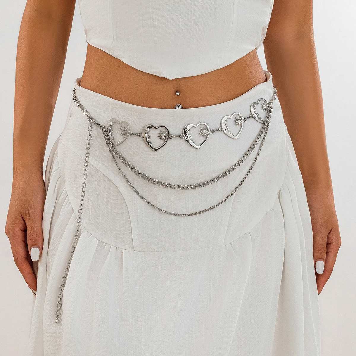 IngeSightZ Vintage Star Moon Mushroom Waist Belly Chain Women Goth Personality Metal Belt Body Waist Chain Jewelry Accessories H260316 - view 3