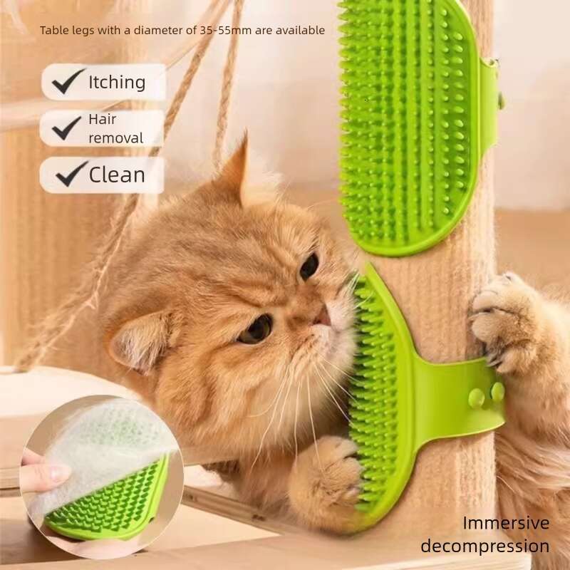 Tool Pet Table Leg Strap Comb Silicone Wall Corner Massage Kitten Board Cat Toy Hair Scratching Artifact