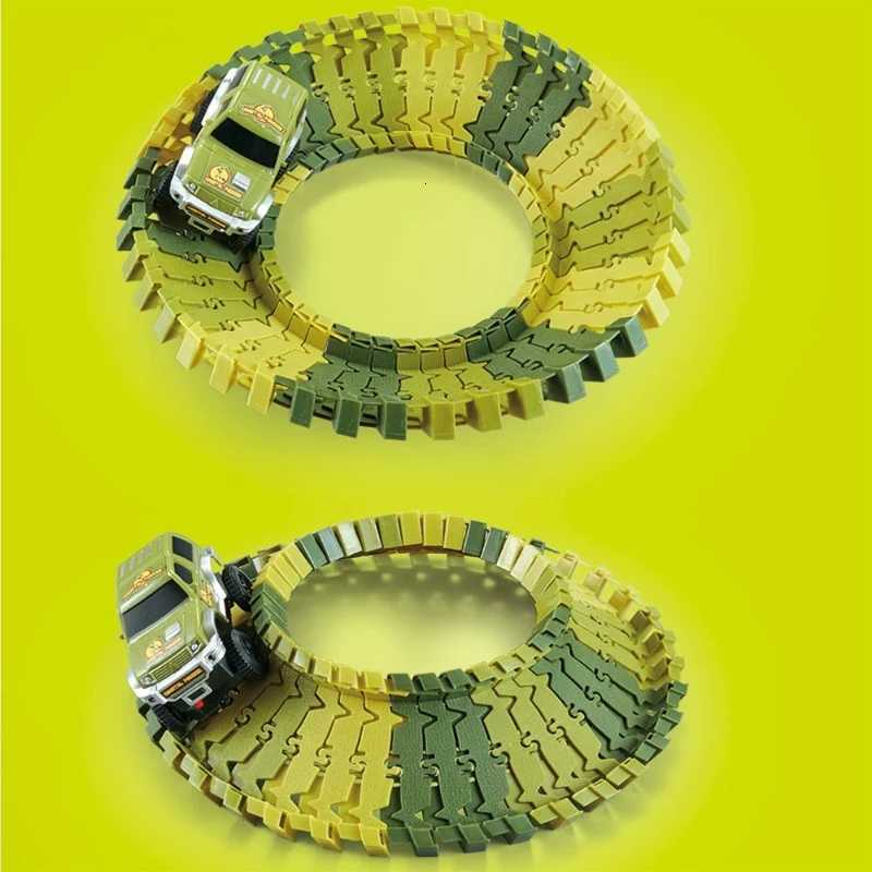 1/2/3pcs Universal Plastic Rail Car Toys fit for Dinosaur Assembly Bend Flexible Racing Track Toys for Children Gifts Y260316