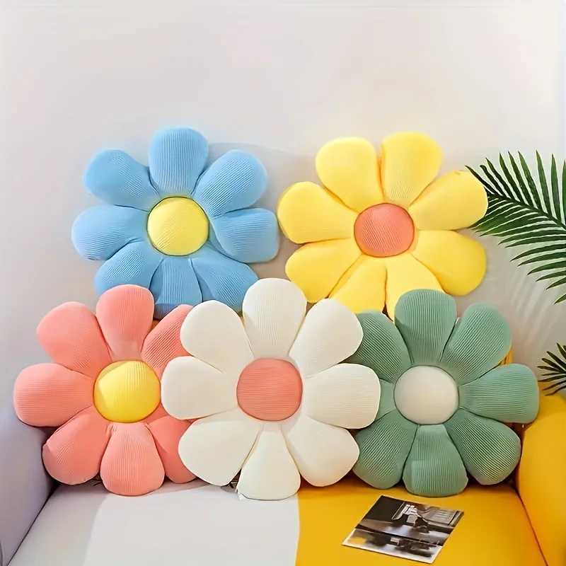 Flower Plush Toy Cushion Sofa Super Soft Daisy Cushion Comfortable Plush Cushion Eight-Petal Flower Cushion For Home Sofagift D260317