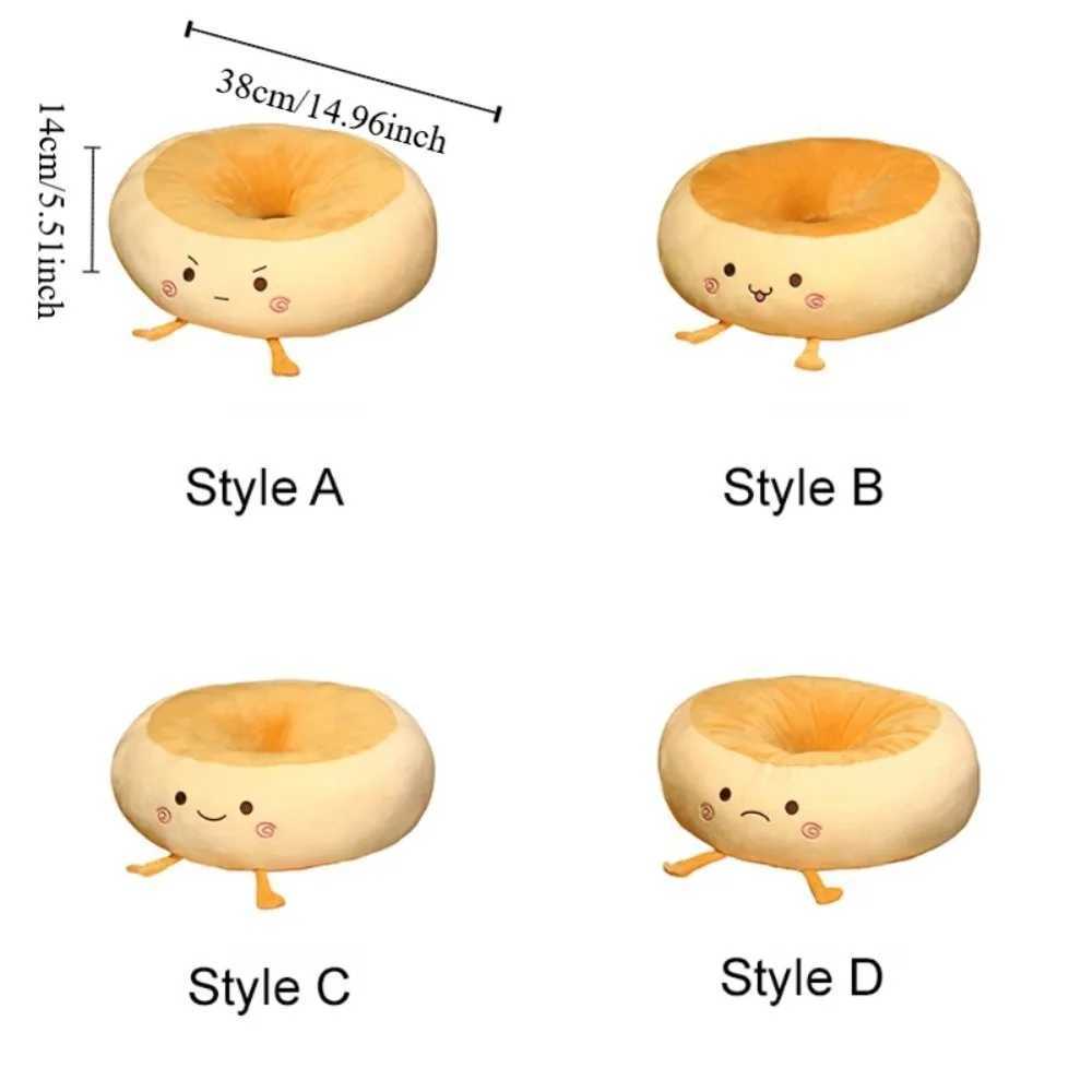 Cute PP Cotton Bread Seat Cushion Thickened Soft Doughnut Office Sitting Mat Round Beathable Chair Cushion Tatami D260317