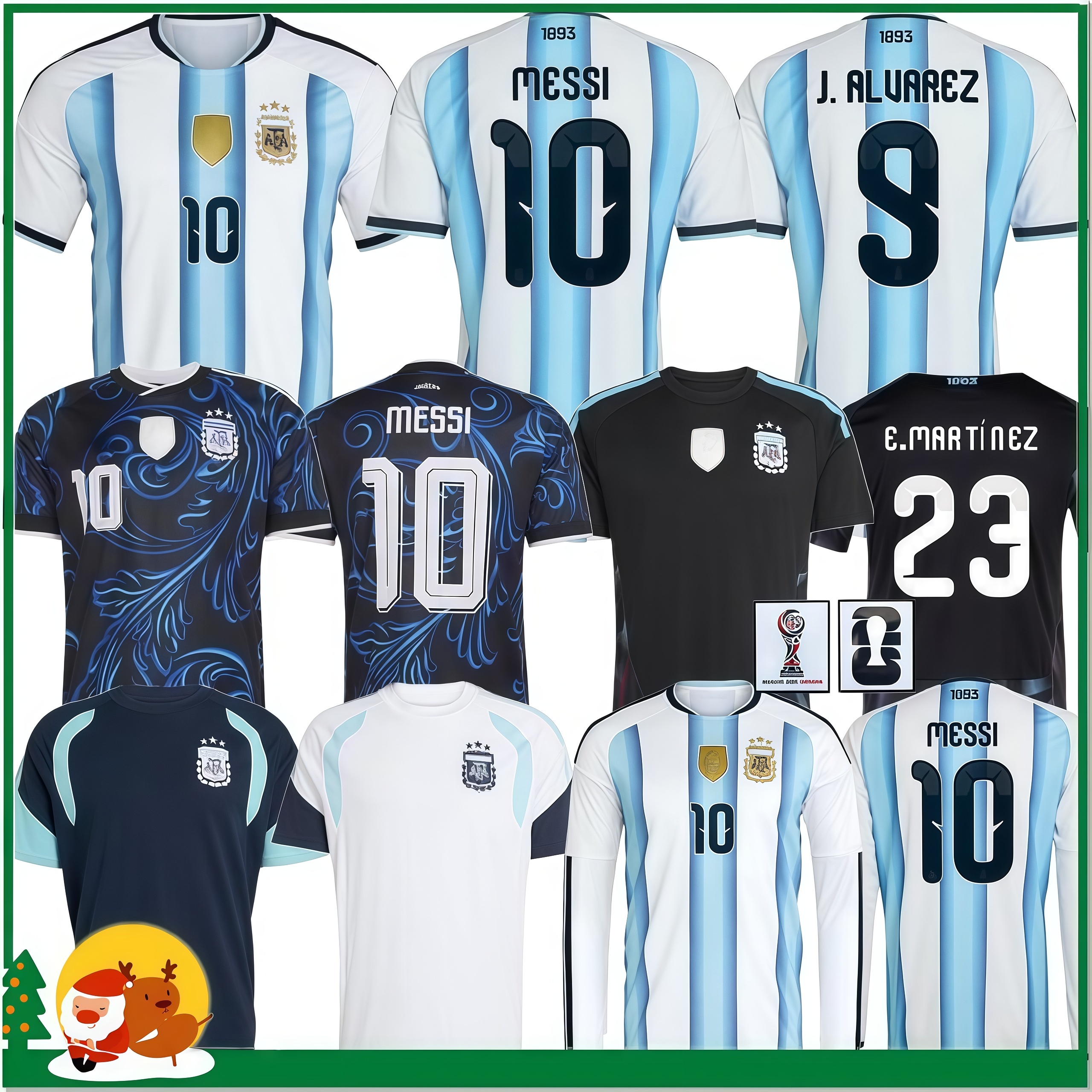 2026 World Cup Argentina Soccer Jersey 25 26 Fans Player Version MESSIS MAC ALLISTER DI MARIA MARTINEZ DE PAUL Kids kit Men Women Home away sports Football Shirts