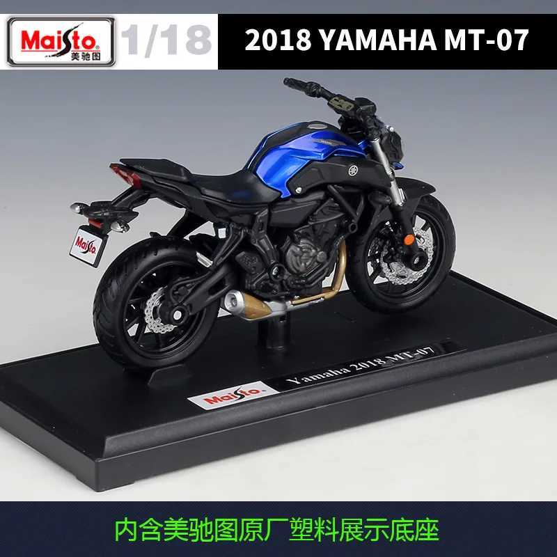 Maisto 118 2018 Yamaha MT07 MT-07 Static Die Cast Vehicles Collectible Hobbies Motorcycle Model Toys D260317