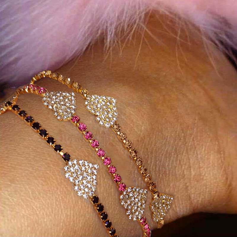 Popular Fashion With Full Rhinestones, European American Beach Jewelry For Women, Versatile And Shiny Rhinestone Anklet