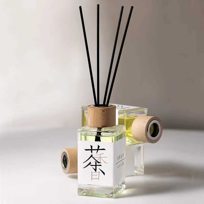 YXY 100ml Tea Fragrance Reed Diffuser Sets Oolong Jasmine White Tea Home Rattan Aromatherapy Set Reed Oil Glass Bottle Diffusers D260317