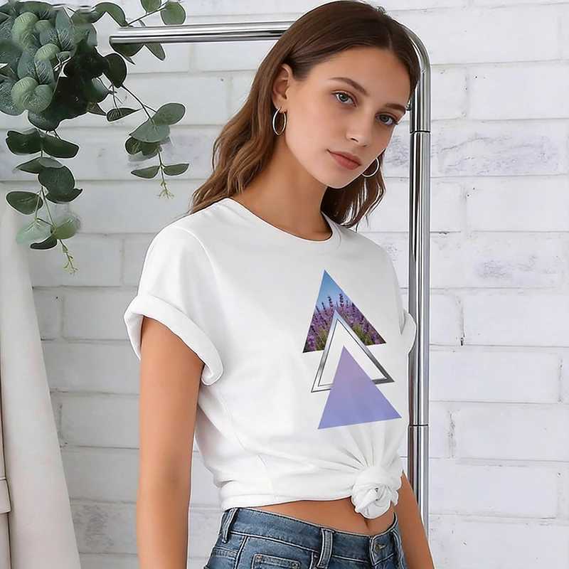 90s Y2k Women Print Floral Sports Fashion Casual Explosive Short Sleeve T-shirt Graphic Tshirts Women Clothes T Shirt M260317