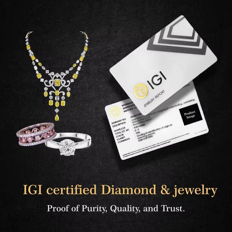 Round Diamond Rings Elegant Lab Grown IGI Certified Fine Jewelry for Engagement Wedding or Gift Available in Sizes and Carats