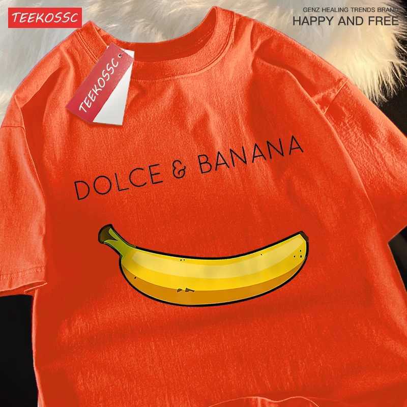 Interesting Yellow Banana Male Female T-Shirts Street Hip Hop T-Shirt Summer Cotton Tshirt Oversized Loose Short Sleeved Couple M260317