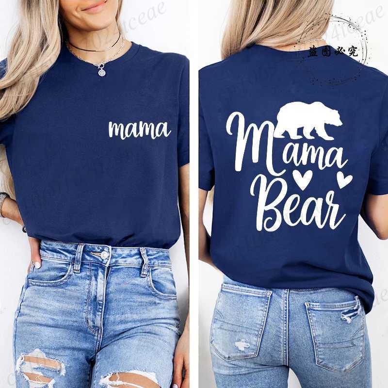 Women Tops Mama Bear Graphic T Shirt Clothes Short Sleeve Tee Shirts Summer Fashion Female T-Shirts Trend Clothing Mom Gifts M260317
