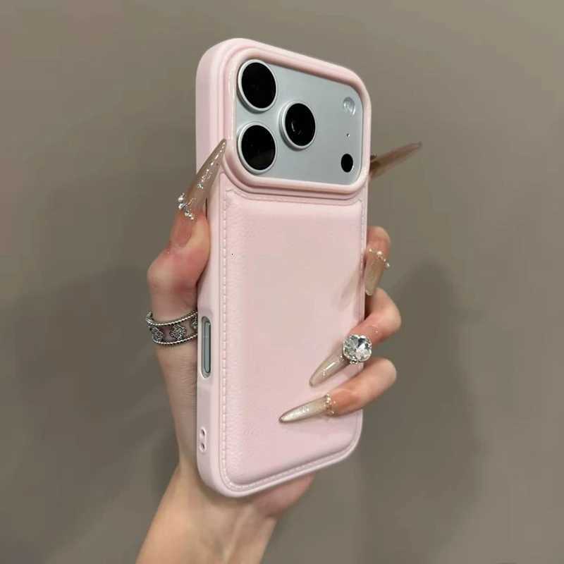 Luxury Drum Cortex Plain Phone Case For iPhone 11 12 13 14 15 16 17 Pro Max Plus 17 Air Shockproof Bumper Cases Cover C260314