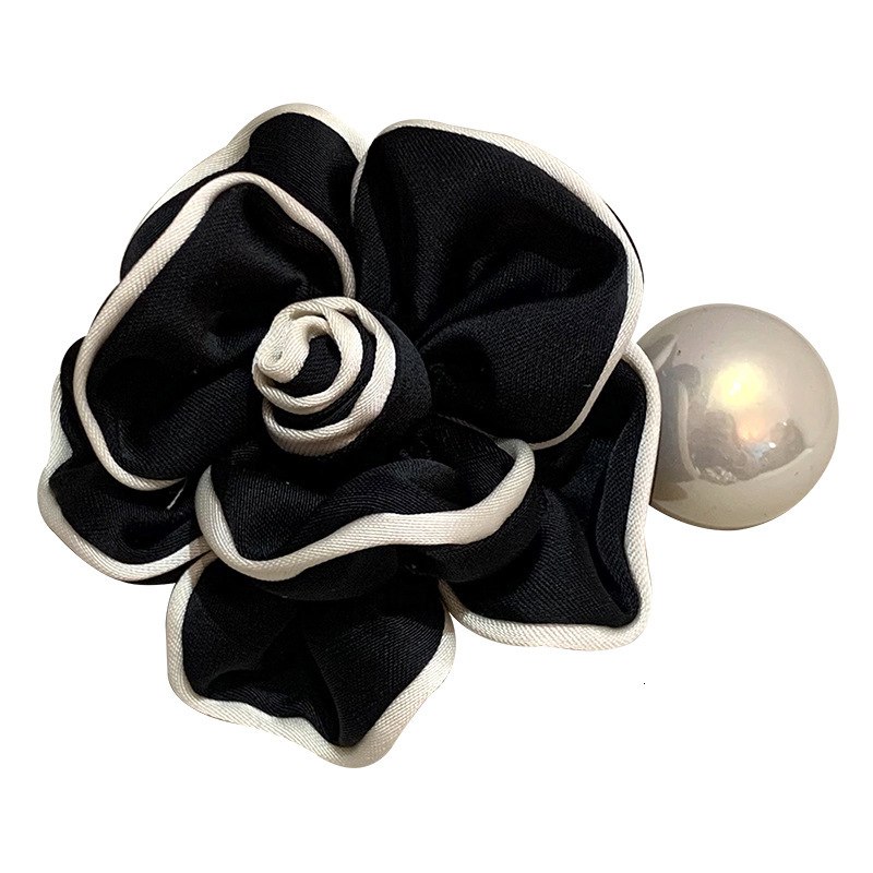 Free Shipping Designer Womens Luxury Hair Clips Fashion French Elegant Fabric Flower High end Curled Camellia Pearl Spring Clip Women Daily Outfit Hai