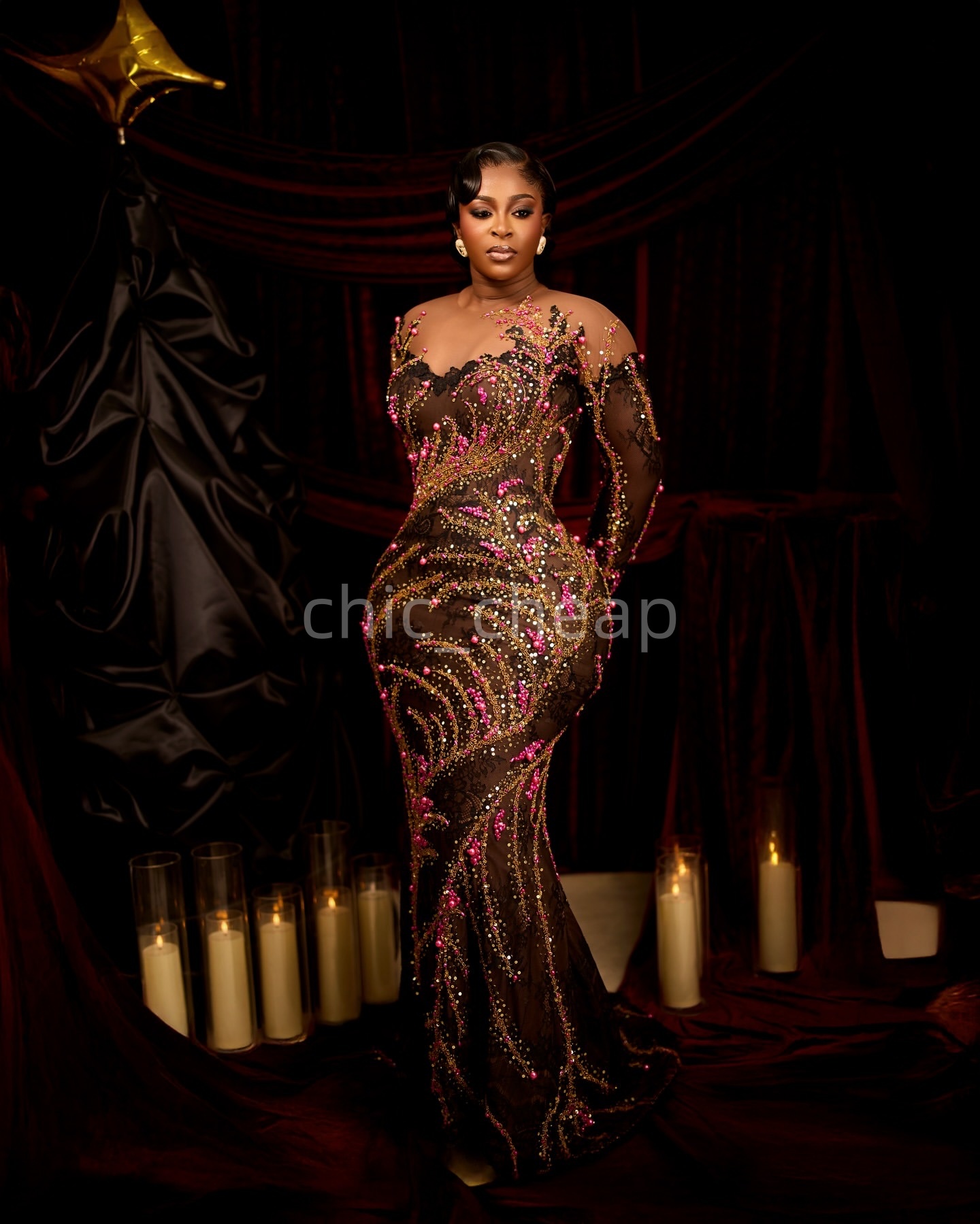 2K26 Aso Ebi Brown Prom Dress 2026 Mermaid Prom Dress Lace Beaded Pearls Lace Vintage Evening Dresses Birthday Party Formal Receiption Gowns Dresses Z