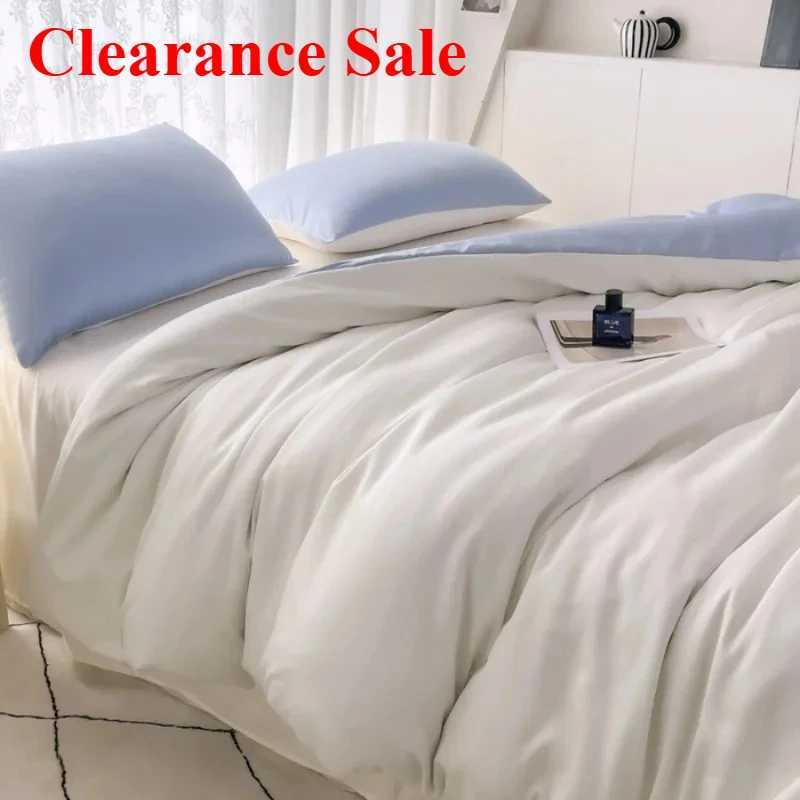 2025 Summer Cool Ice Silk Solid Color Duvet Cover Size Twin/Full/Queen/King D260317