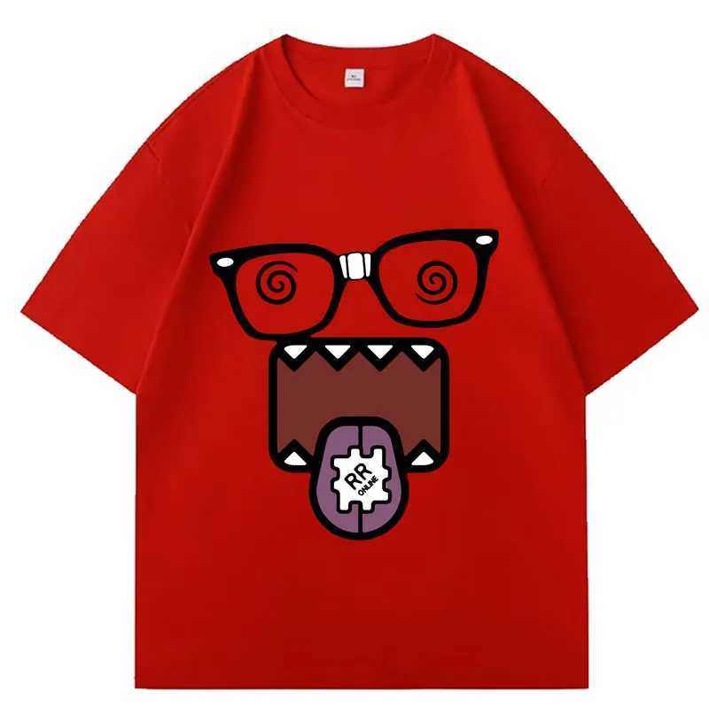 Domo Kun Funny Meme T Shirts Mens Women Clothes Classic Casual Tee Shirts Short Sleeve Summer T-shirt Tops Streetwear M260317
