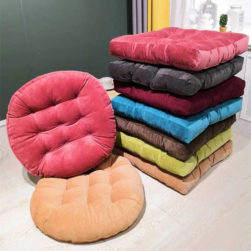 Corduroy Tatami Cushion Soft Plush Thicken Floor Pillow Pad Balcony Yoga Buttocks Seat Square Kneeling Pillows Tufted Cushions D260317