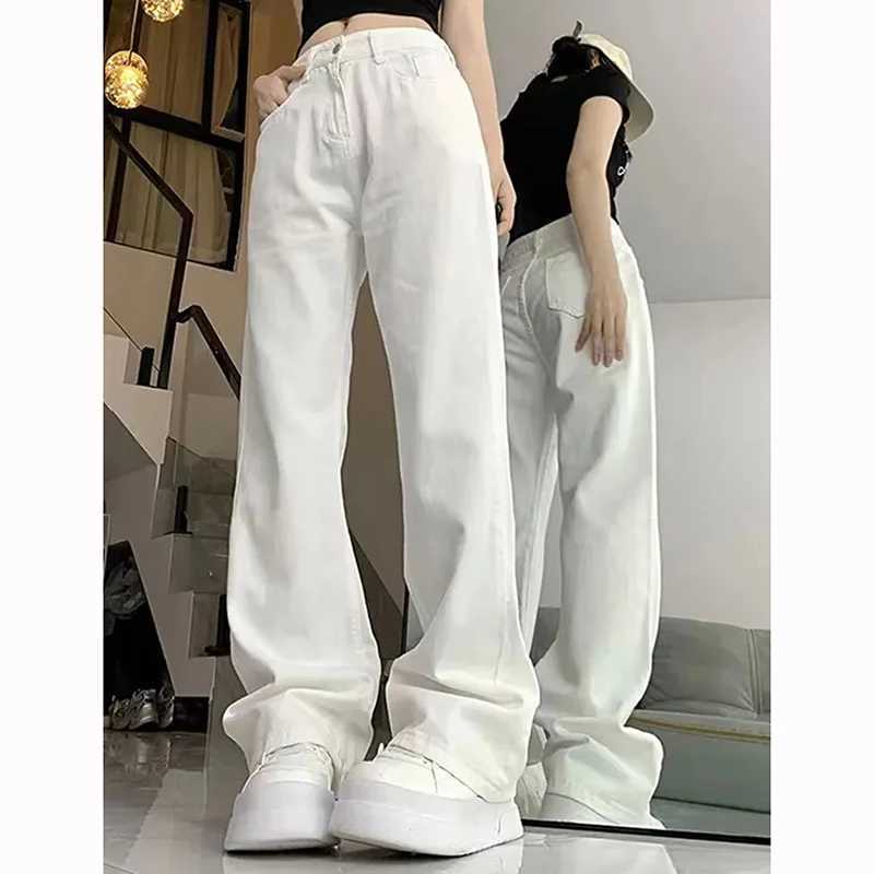 Hot Sale Female Solid High Waist Jeans Classic s Thin Straight Leg Pants Women Korean Fashion Casual Denim Trousers M260317