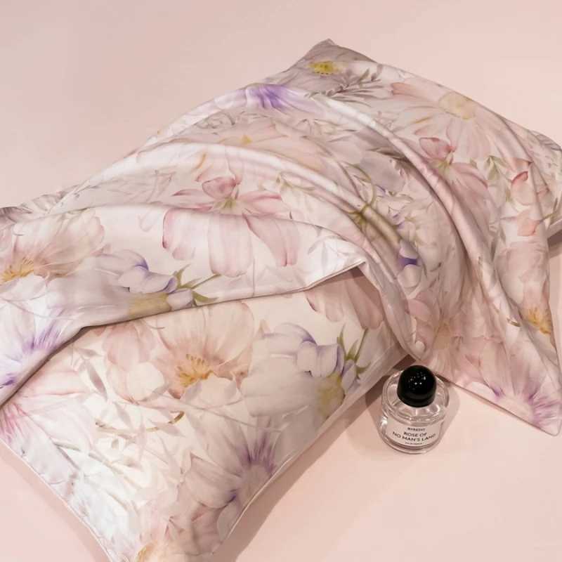 Luxury Organic Bamboo Silky Bedding Set Vintage Flat Bed Sheets Duvet Cover Pillowcases Rural Style Queen King Size Bed Linens D260317