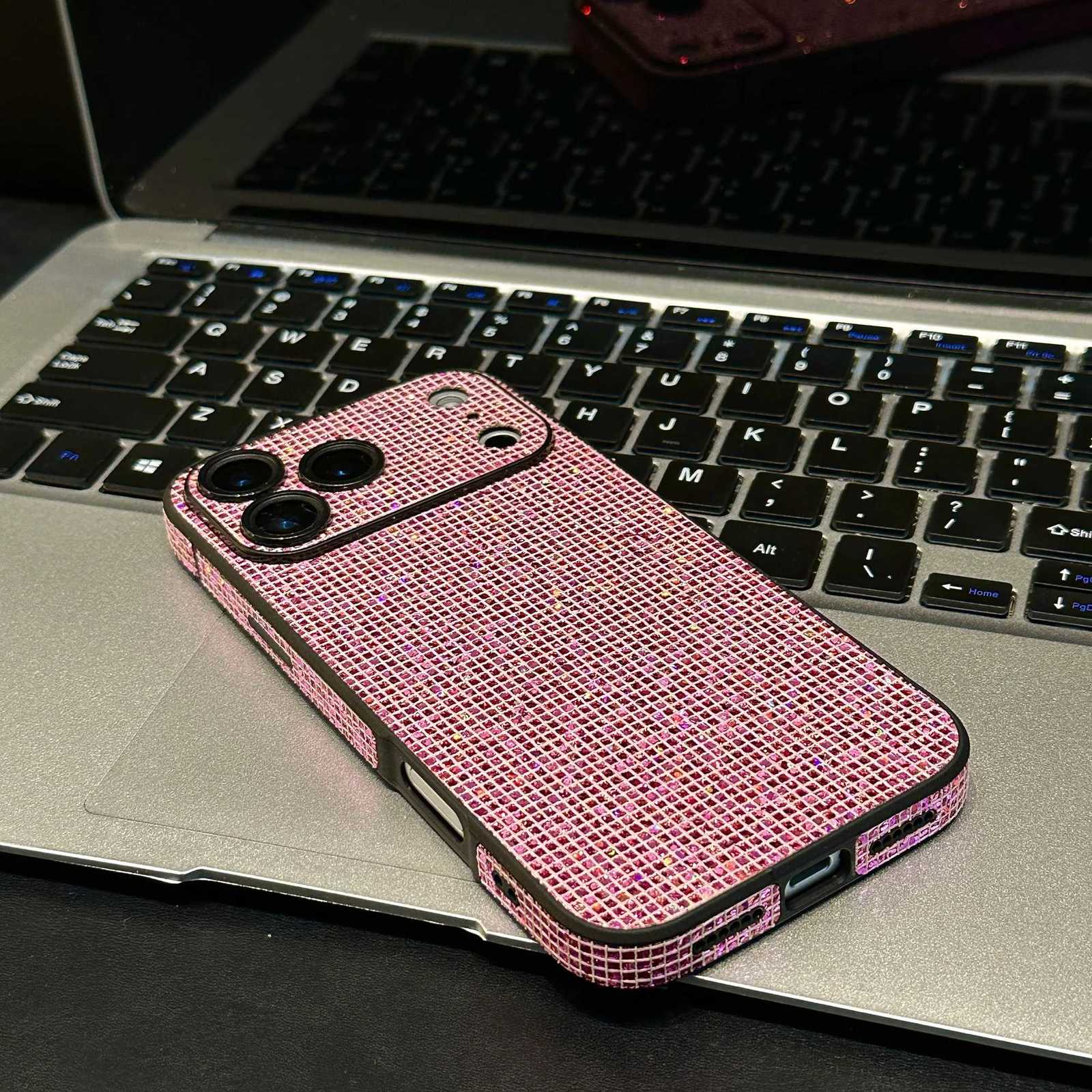 Luxury Shockproof Aurora Glitter Shiny Diamond Case For iPhone 17 16 15 14 13 Pro MAX 17pro Rhinestone Camera Protect Hard Cover C260314