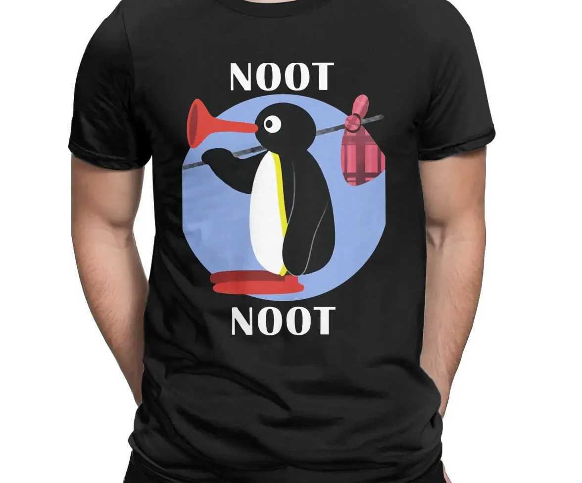 Noot Pingu Tshirt Men Women Vintage T-Shirts Round Neck Penguin Tee Shirt Harajuku Clothes Classic Womens Clothing M260317