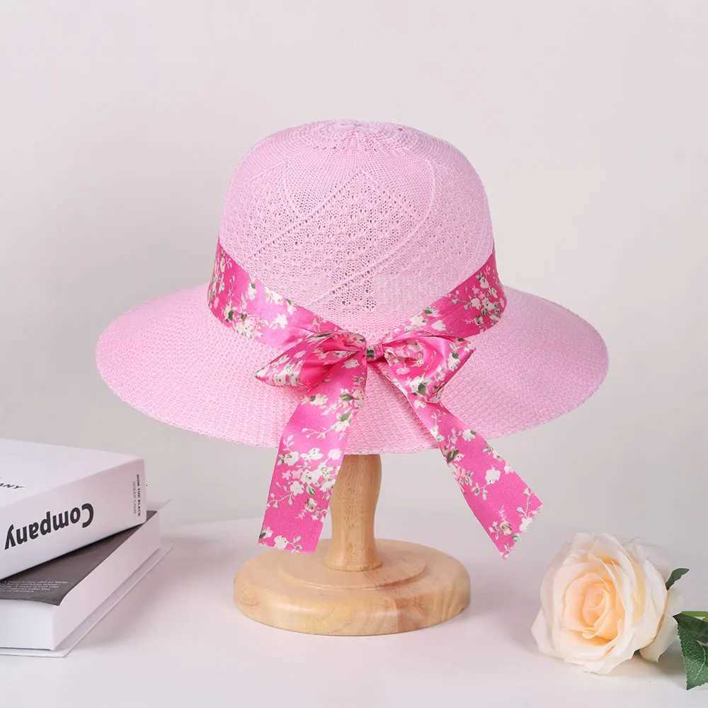 Summer Hats For Women Sun Hat Beach Ladies Fashion Ribbon Fishermans hat Lady Casual Sun Hats For Women Straw Hat H260317 - view 5