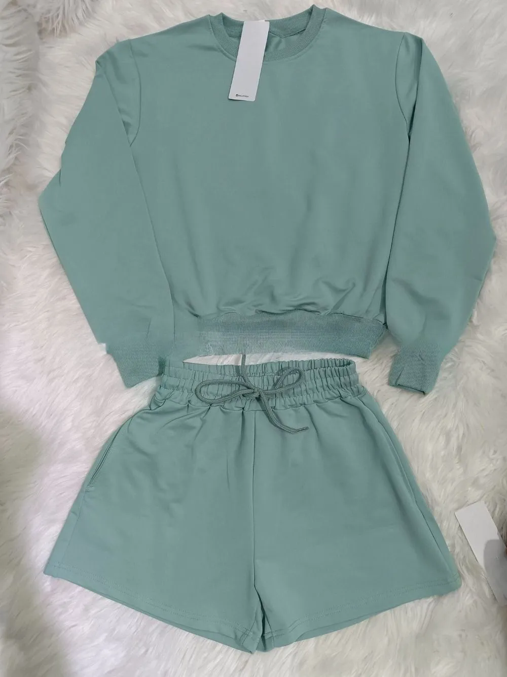 US stock Luxury Women Yoga Sets Designer Cropped Sweatshirts+Shorts Crew Neck Pullover Active Short Tracksuit Weekend Jogger Sportswear