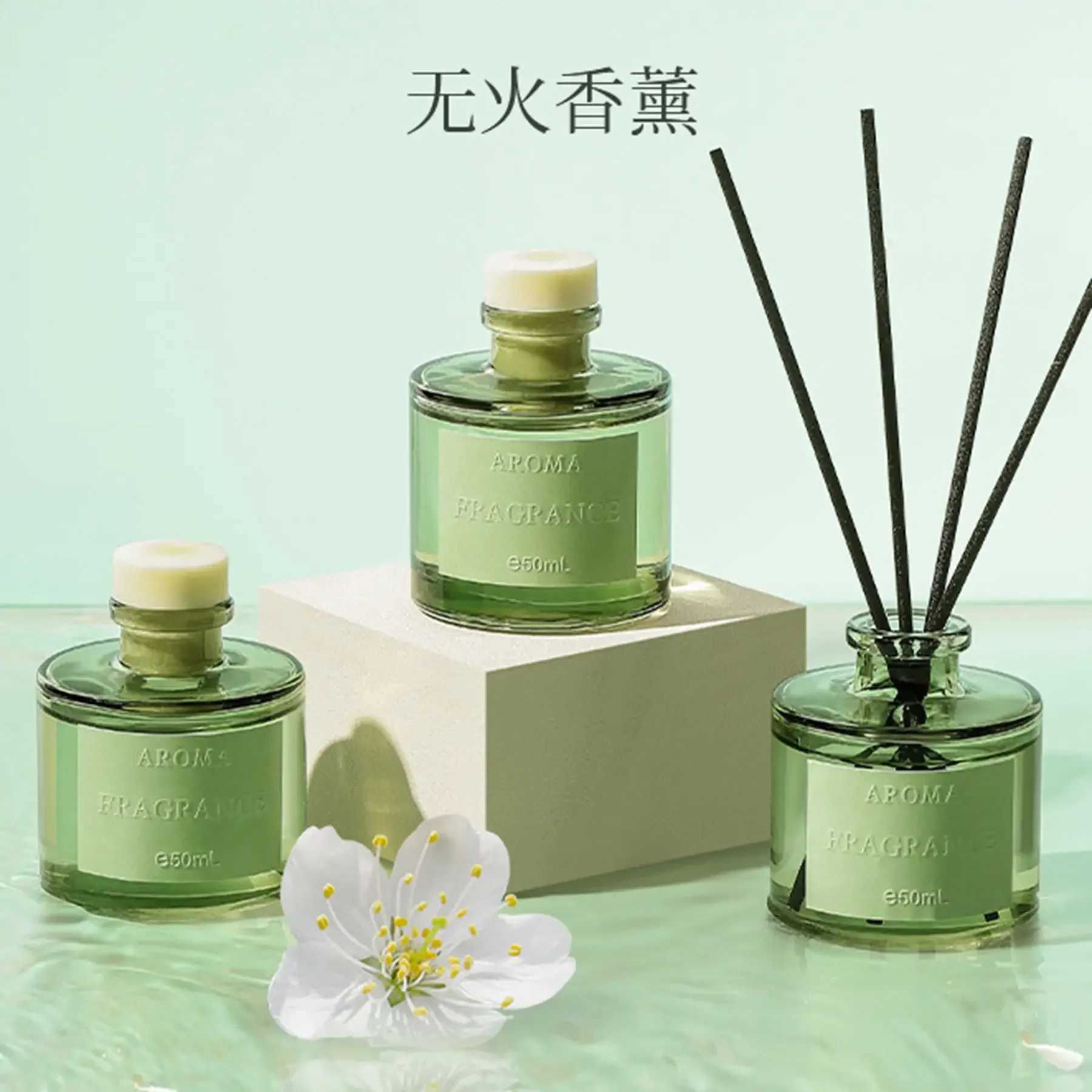 Home rattan flameless essential oil diffuser dry flower gardenia essential oil fragrant flower perfume air freshener D260317