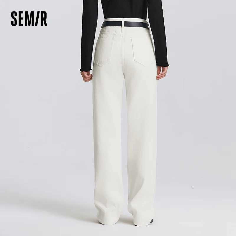 Semir Jeans Women Simple Long Trousers 2025 New Spring Straight Tube Trousers TrendyT260317