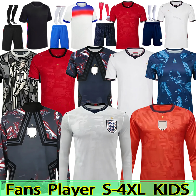 26 27 England football shirt Retro GASCOIGNE Soccer Jersey BELLINGHAM RASHFORD KANE SAKA RICE FODEN 2026 National Team Home White Away Tracksuit Men Kids Kit 4XL