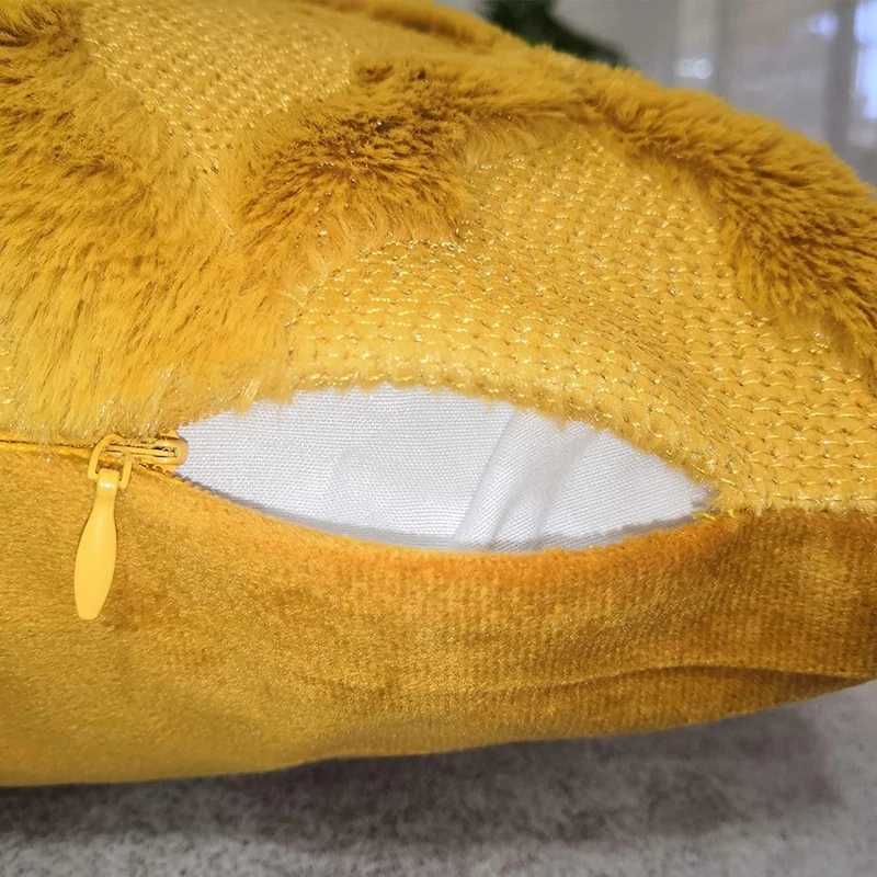 1/2Pcs 30x50cm 45x45cm Black Pillow Covers Plush Fluffy Cushion Covers for Farmhouse Rustic Gift Pillow Covers Christmas Decor D260317