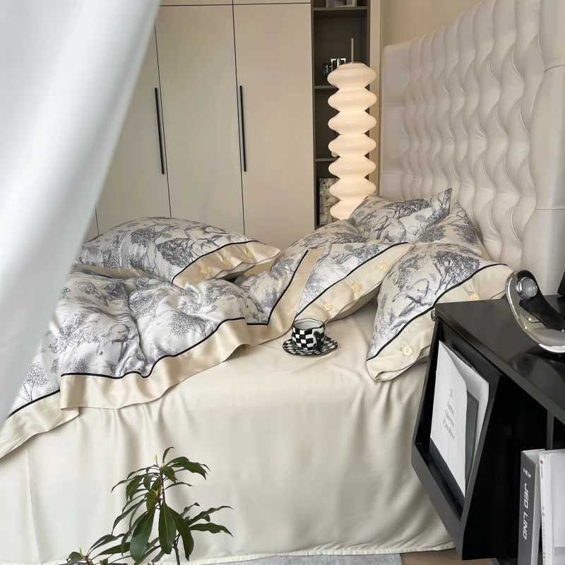 New style high quality bed quilt cover 4Pcs set for queen size summer pattern universal for all seasons D260317