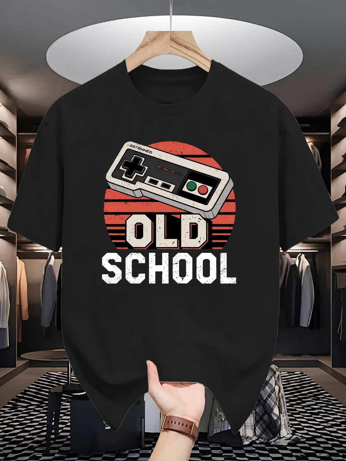 Retro-style Men Summer T-shirt Fashion Trend Comfortable Versatile Top 100 Pure Cotton Soft Fabric Suitable Daily Casual Wear M260317