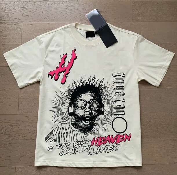 Helly Starlyshirt Vintage Washed Tshirt Designer Hellstra Shirts Mens Womens Gothic Style Punk Printed Streetwear Hip Hop Short Sleeve Round Neck Tee Tops B2d