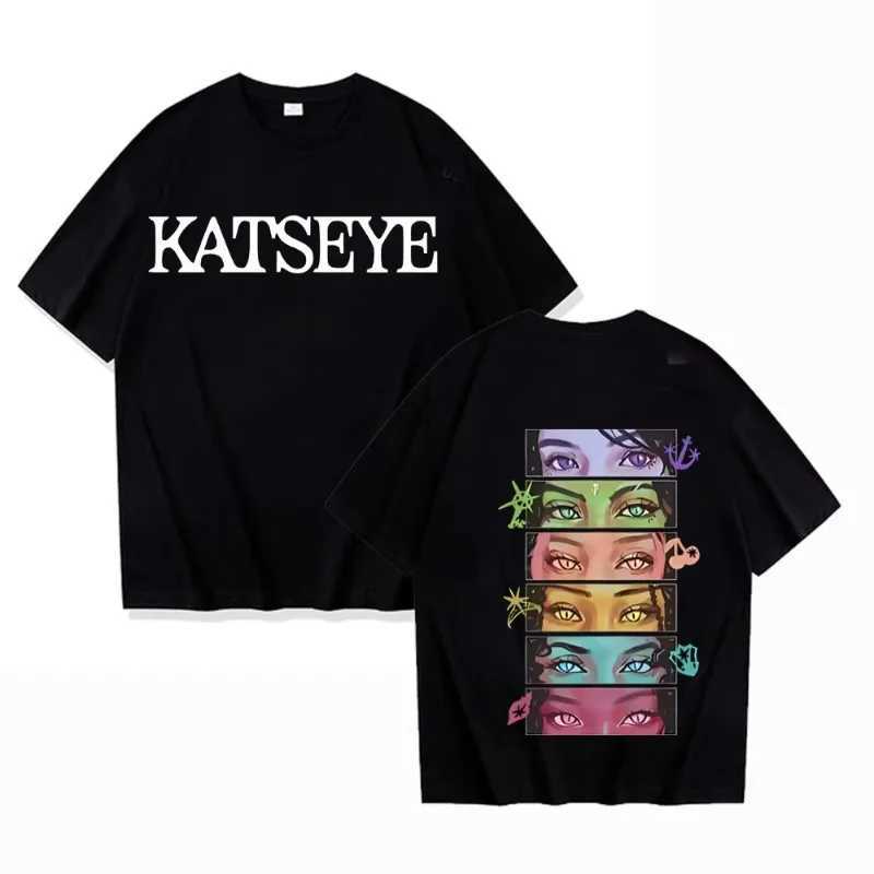 NEW Katseye Beautiful Chaos T-shirt RETRO Cotton Tee for Woman Man Graphic Short Sleeve Shirt Unisex Tops T Shirt M260317