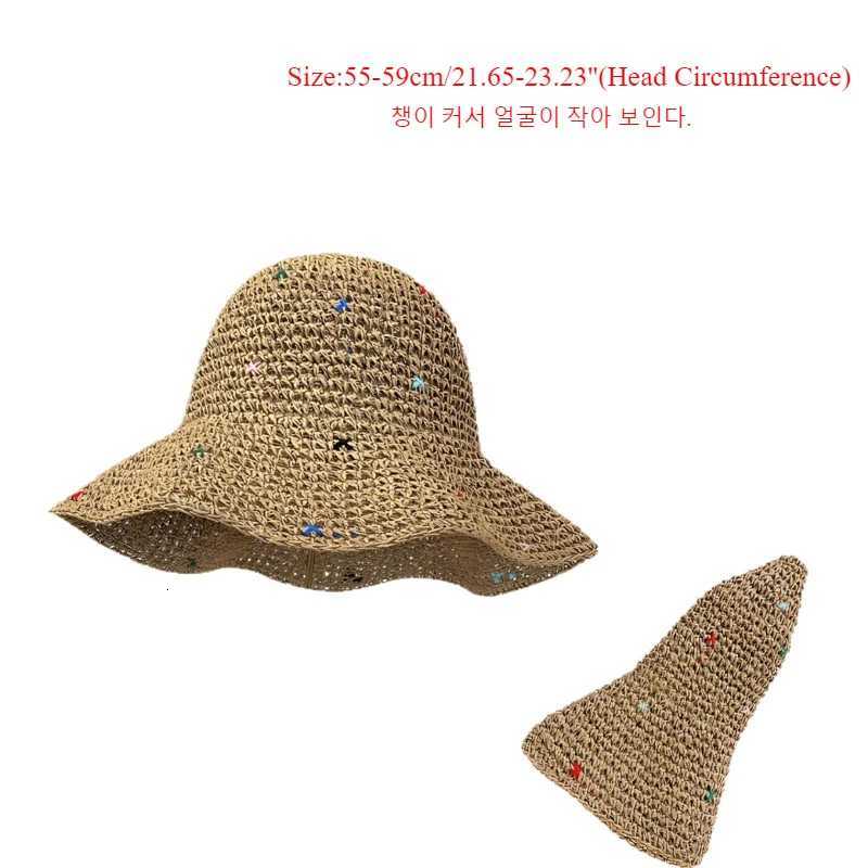 Summer Womens Fashionable Sun Protection Straw Hat Outdoor Beach Holiday Hat Lace Net Cap Japanese Sun Hat Breathable Hollow H260317 - view 7