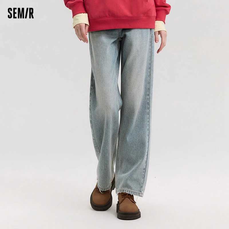 Semir Jeans Women Vintage Long Trousers 2025 New Spring Wide-leg Trousers Comfortable Soft Versatile TrousersT260317