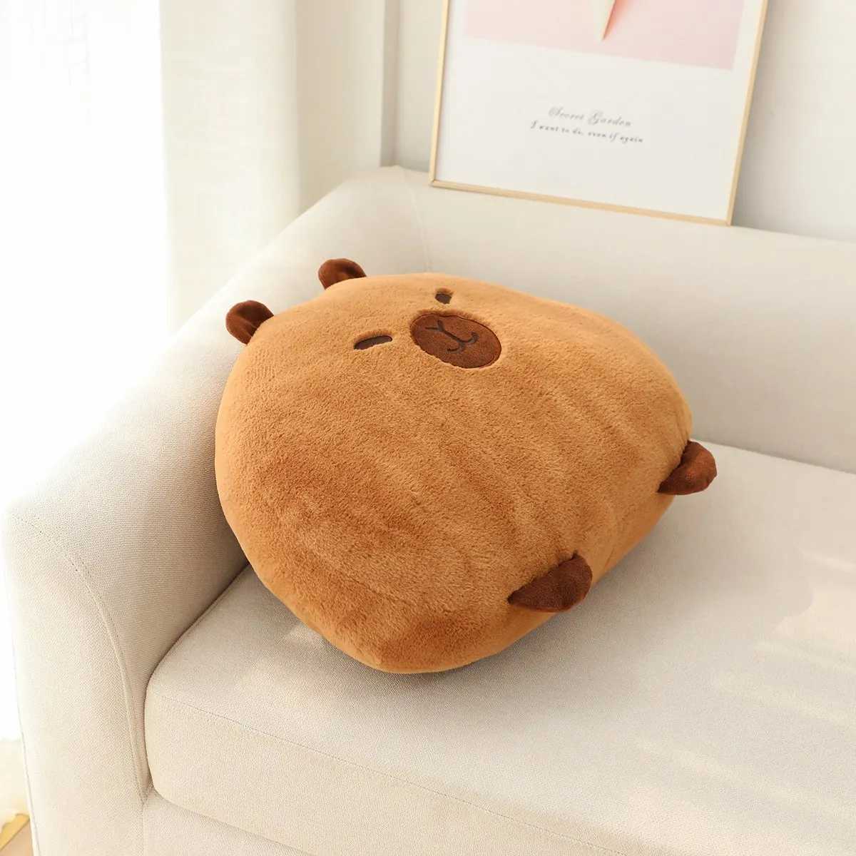 48X 28cm Creative Pillow Capybara Home Cushion Sofa Living Room Decorative Mat Office Waist Pillow D260317