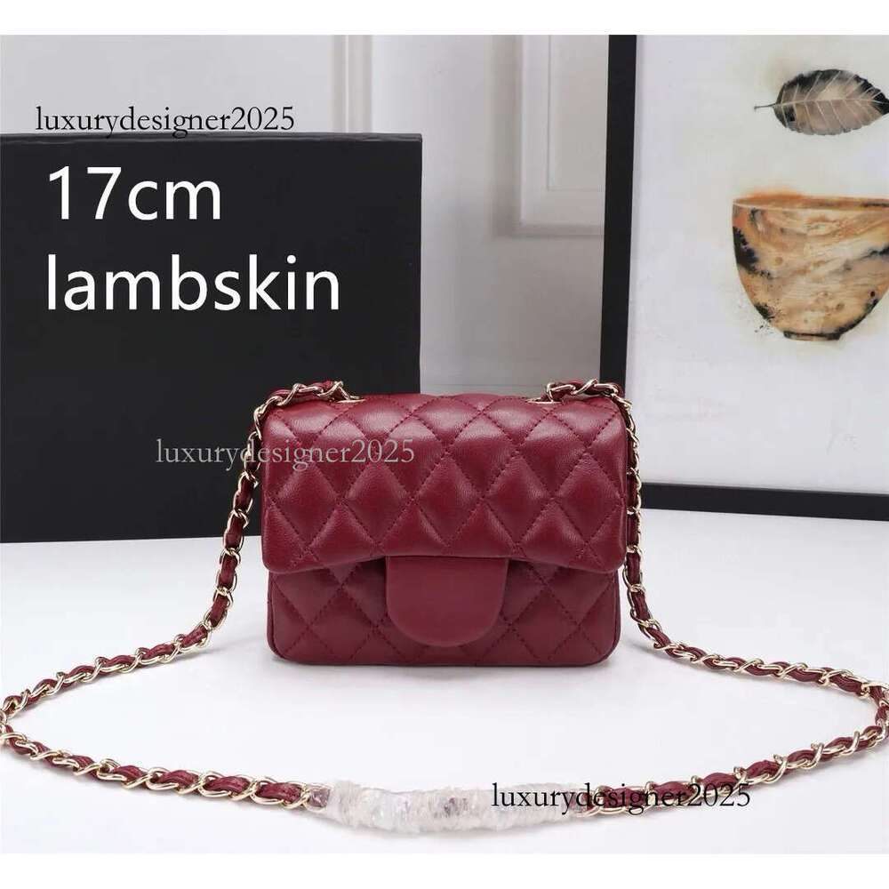 High Quality Luxury Lambskin Handbag Designer Bag Fashion Mini Flap Purse Brands Tote Red crossbody chanelrunners chanelly CC 4dee