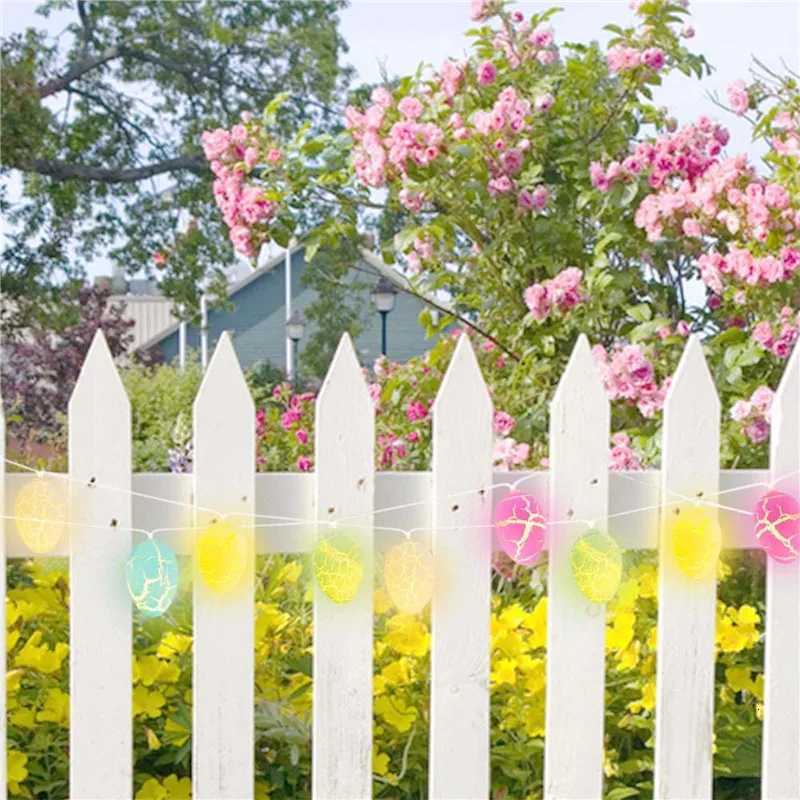 Easter Crackle Colorful Eggs String Lights Easter Party DIY Decoration Bedroom Ambience Sense Lighting Wedding Party Decoration H260316