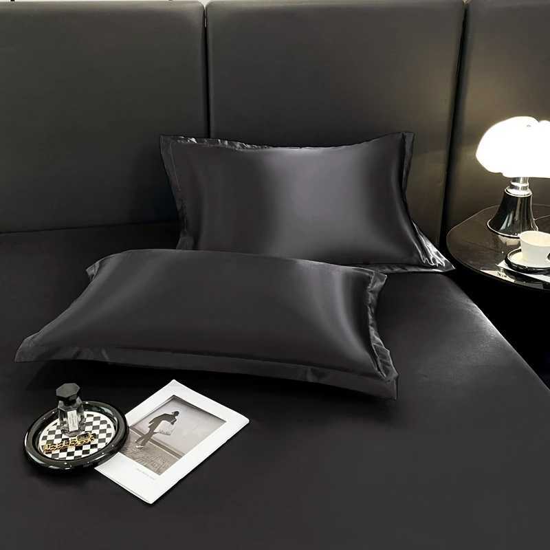 Luxury Satin Flat Sheet Solid Color Bedsheet Soft Comfortable Single Double Twin King Size Bedding 230x250cm/180x230cm D260317