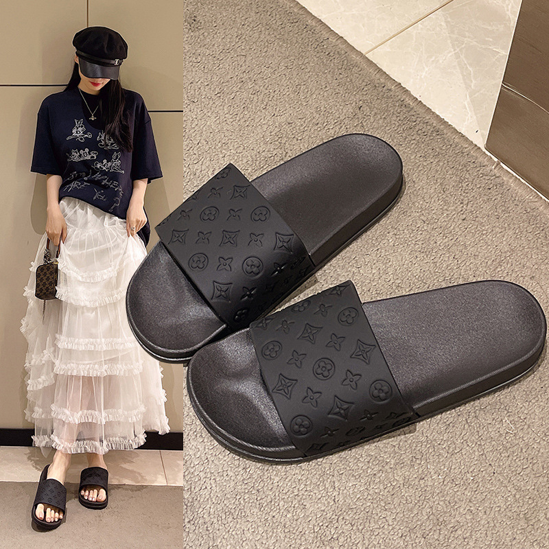 New free shipping designer slippers for womens mens flat slippers black brown Fashionable Versatile Flat Non-Slip Slippers
