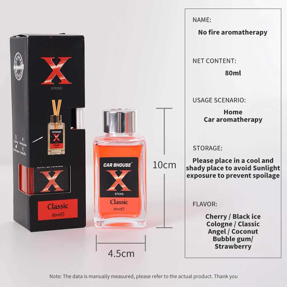 80ML Car Aromatherapy Interior Durable Freshener Perfume Essential Oil Fragrance Deodorant Rattan Car Accessories D260317