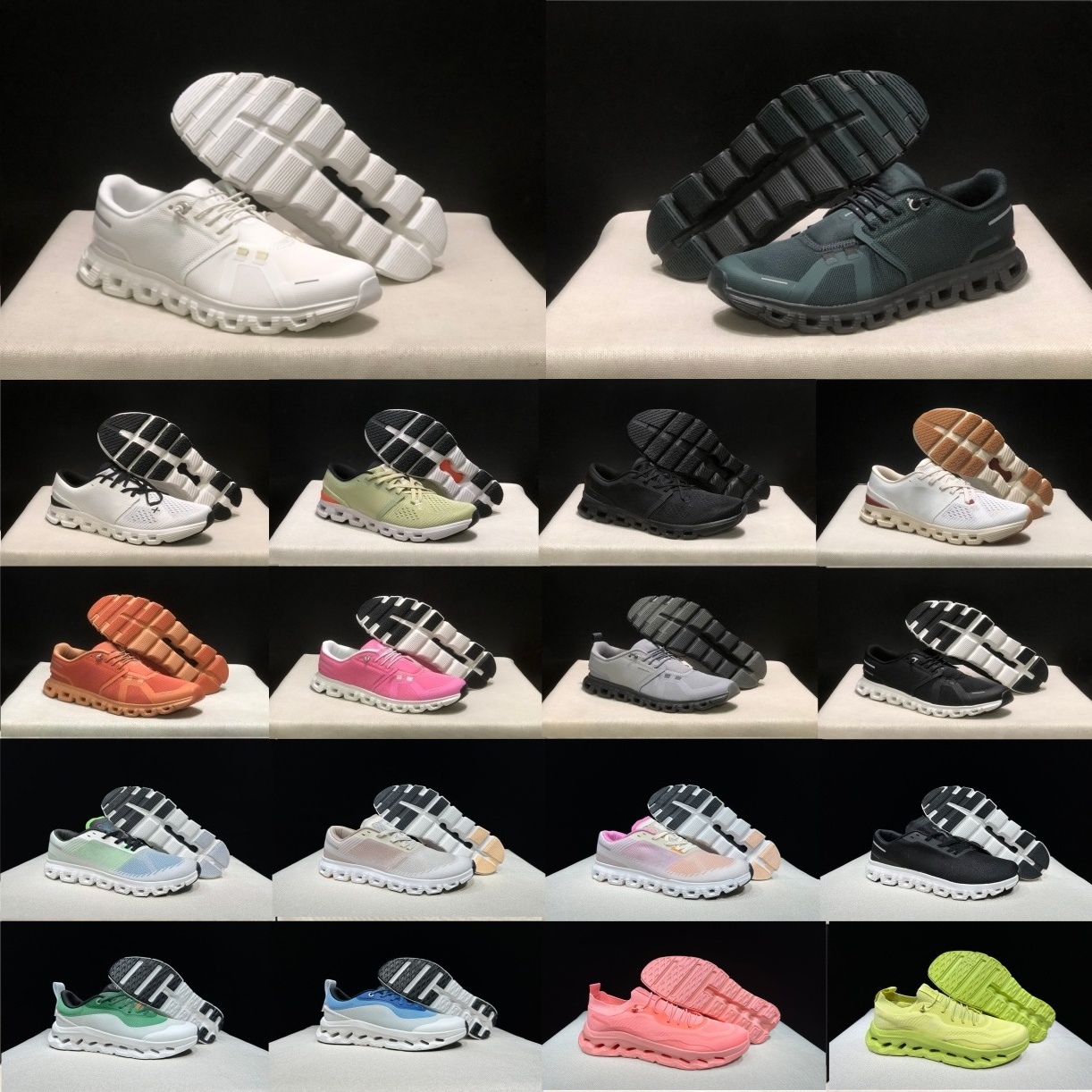 Ons Cloud Mens Size 13 Mens Shoes Eur 36-47 Designer Shoes Sneakers Factory Direct Sales Breathable Cuase Shoes Form Pink White Pearl Shoe Iron Hay Black for Women Sport