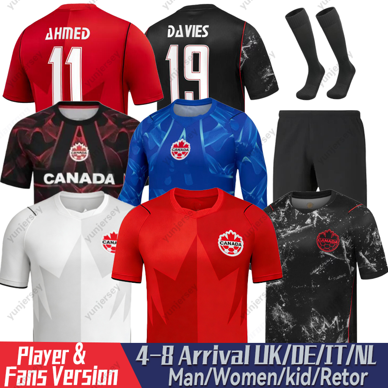 2026 Canada soccer jersey World Cup Home 26 27 football shirt men kids DAVIES DAVID EUSTAQUIO jerseys kit sets third black women black red away jerseys