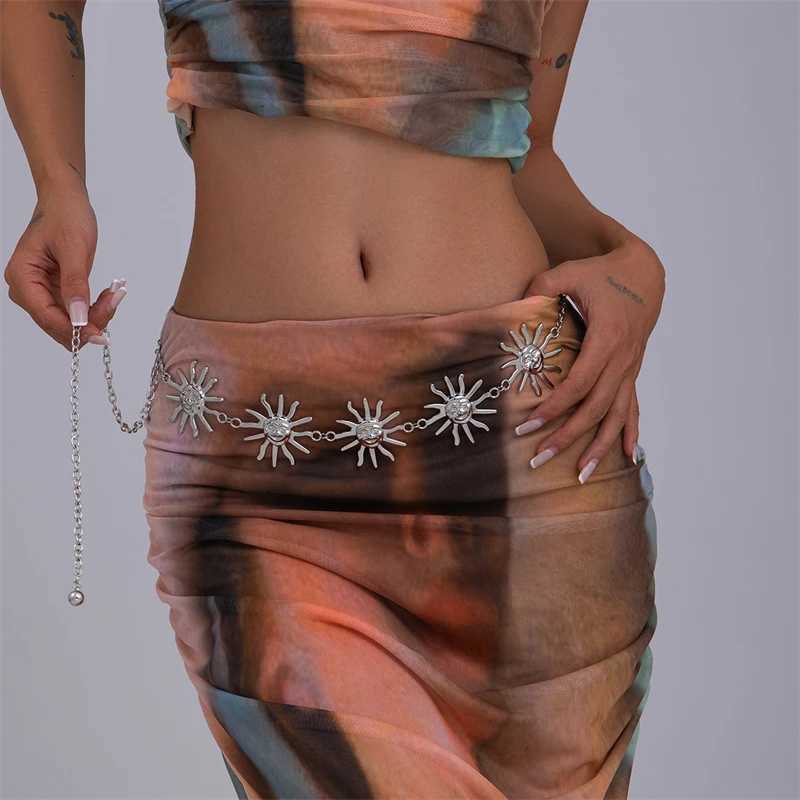 Ethnic Style Waist Chain Accessories Bohemia Versatile Belt Womens Dress High-end Waistband Retro Metal Star Sun Belly Chain H260316 - view 4