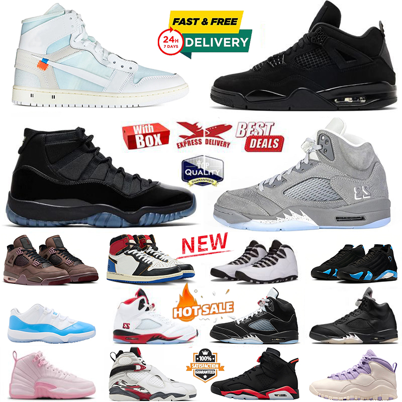 With Box 4s 5s 11s 1s basketball shoes 1s x Virgil Archive Alaska 5 Wolf Grey 4 Black Cat 11 Gamma H-Town Fire Red Sierra Red Taxi men women sneakers trainers sports shoe
