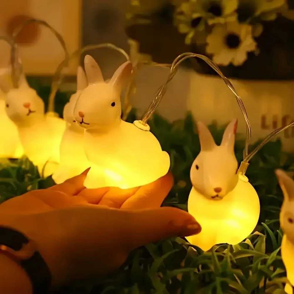 1PC 15M10 LED battery pack rabbit light string suitable for indoor bedroom garden party Easter decoration H260316