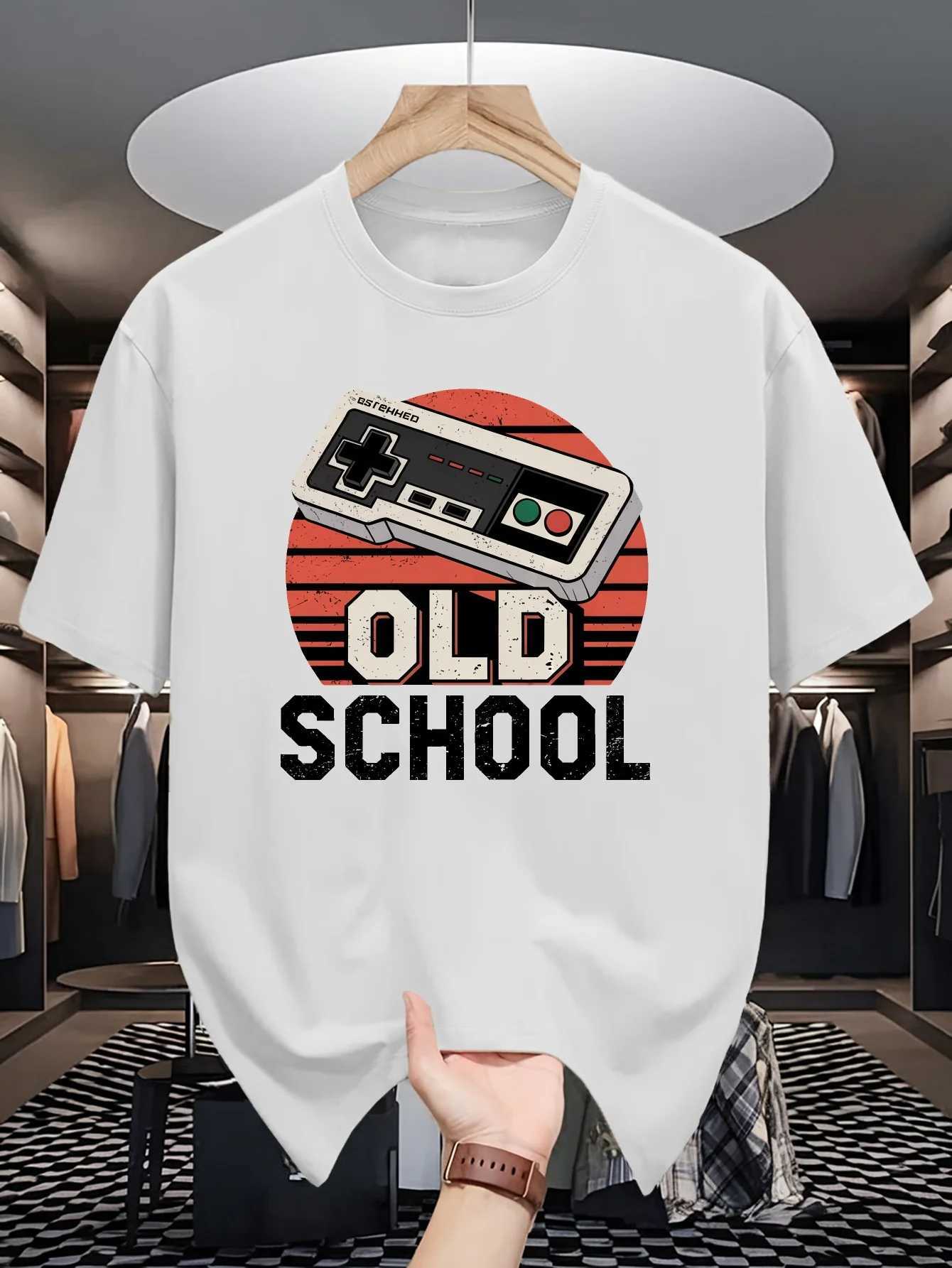 Retro-style Men Summer T-shirt Fashion Trend Comfortable Versatile Top 100 Pure Cotton Soft Fabric Suitable Daily Casual Wear M260317