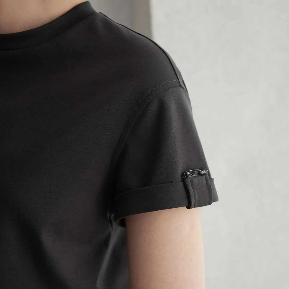 K2123L Summer Short Sleeved Clothes Premium Luxury Womens Clothing Combed Cotton Tshirts pima cotton Tee ShirtT260317